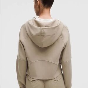 Sz XL/XXL Lululemon athletica Cream scuba 1/2 zip Hoodie Sweater